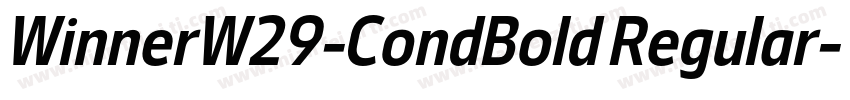 WinnerW29-CondBold Regular字体转换